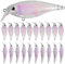 Ghanneey Laser unlackierte Rohlinge Crankbaits mit 3D-Augen, Angelköder, DIY-Set für Salzwasser oder Süßwasser
