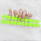 22PCS Autocollant Ongle Gel UV Semi Durci, Autocollants Auto-adhésifs pour Vernis à Ongles, Français Enveloppes à Ongles en Gel, Vert Fluorescent Full Wraps Nail Art Stickers, Lampe UV/LED Requise