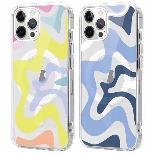 Xylota 2 Pezzi Cover Magnetica per iPhone 11 Pro 5.8 Pollici, Aesthetic Disegni Trasparente Custodia Compatibile con MagSafe, Silicone TPU Antiurto Bumper Protettiva Case per iPhone 11 Pro，Stelle