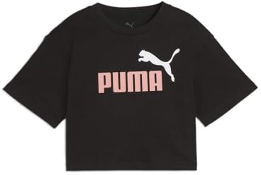 Puma ESS 2 Color No. 1 Logo​ Short Length tee G, Camisetas Niñas, Puma Black,
