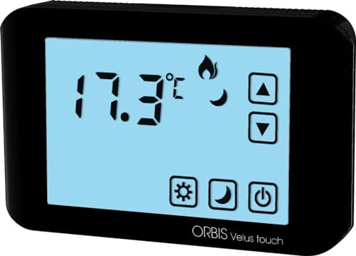 Termobrico TERMOSTATO DIGITALE DA PARETE VELUS TOUCH ANTRACITE ORBIS