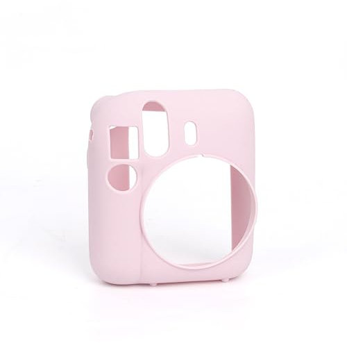 Hesupy Silicone Case for Instax Mini 12, Camera Soft Protective Sleeve Ultra Slim Skin Cover Shockproof Dust-Proof Shell Case for Mini 12 Instant Camera Protection (Pink)