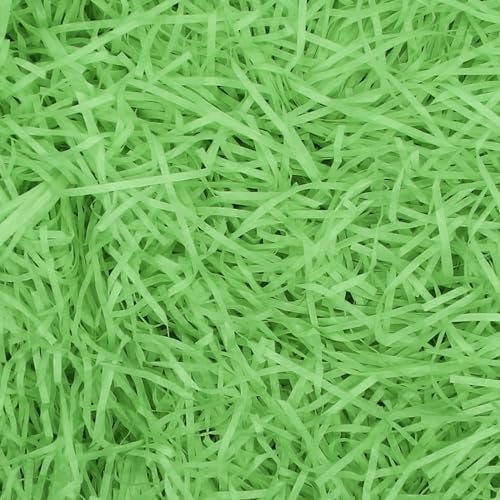 200g Raffia Remplissage Cadeau Hamper Shred Papier Déchiqueté Remplissage Cadeau pour Party Hamper Remplissage et Emballage Cadeau pour Boîte Cadeau Décorations (Vert)