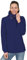 Blu Apparel Veste de pluie imperméable à capuche coupe-vent pour femme, bleu marine, 48