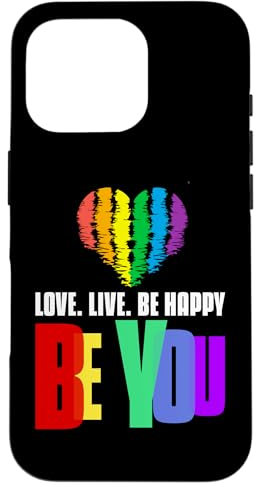 Pride Phone Case Damen Herren LGBTQ Regenbogen Handyhülle Hülle für iPhone 16 Pro