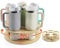 Support Rotatif pour Gobelets et Bouteilles d'Eau Stanley 40oz, Organisateur de avec 6 Compartiments,Porte-Bouteille Stanley en Bois pour Cuisine et Bureau, Accessoire de Rangement pour Coupe Stanley