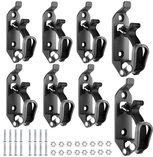 YSaekYeo 8Pcs Shovel Mount for Roof Rack, Metal Rubber Clamp Mounting Brackets, Durable Axe Holder Organizer Clamp Mount Kit for Roof Rack, Boats, Military Equipment and Tools (Black)