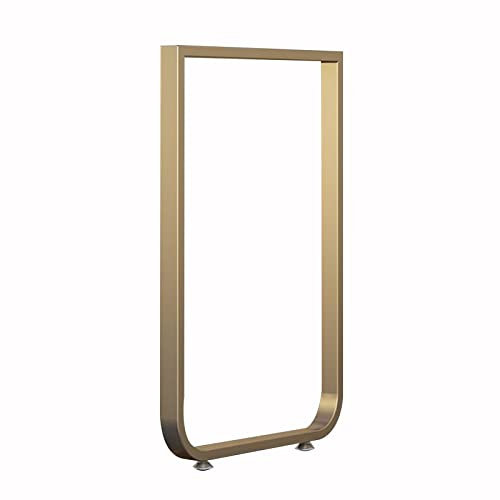 Lot de 1 pied de table en fer forgé robuste pour table à manger, table basse et bureau de style industriel et rustique, 72,4 cm, doré