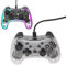 Topiky Controller Cablato per PC, IOS, OS X, Controller di Gioco Cablato con Luce RGB, Giroscopio a 6 Assi Funzione di Sveglia Burst Gamepad Trasparente per per PC