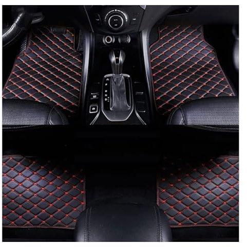 YYBCDSA 4 Stück Leder Auto Fussmatten, für Ford Kuga MK3 PHEV 2024 2023 2022 2021 2020 Anpassen Allwetter wasserdichte rutschfeste Abriebfest Matten Teppich Innenzubehör,D