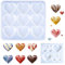 Keboyoe 2 Piezas Molde Corazón Silicona Molde de Resina Corazon Molde Corazón 3D Molde de Corazón de Resina Epoxi para Molde de Bricolaje, Manualidades,Colgante, Joyería 2 Tamaños