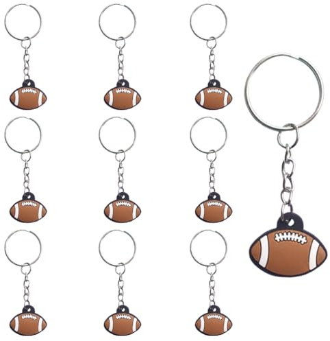 10 pièces Rugby Mini Baseball Keychains Kids Sports Gifts, Rugby Keychains, Rugby Club Keychains, Party Backpack Decorations