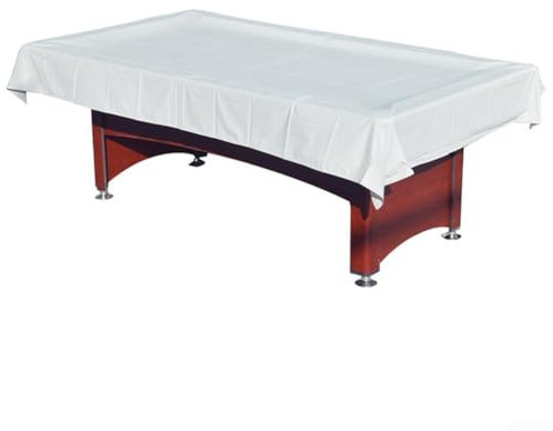 Billardtisch-Abdeckung, PVC und Fiberglas-Material für Snooker- und Tennistische (276 x 169 cm, weiß)