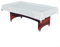Billardtisch-Abdeckung, PVC und Fiberglas-Material für Snooker- und Tennistische (276 x 169 cm, weiß)