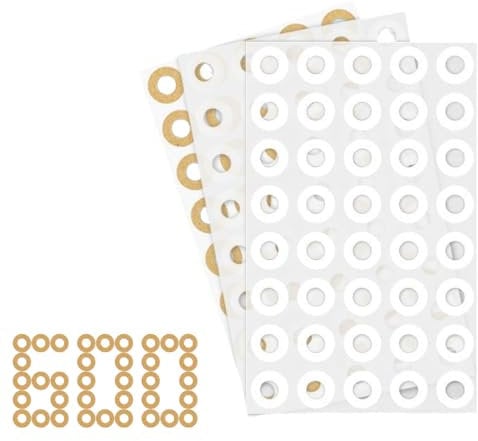 IKOPFLN 600 Stück Lochverstärker, Lochverstärker Selbstklebend, 13mm Lochverstärker Papier, Verstärkungsringe Ringlochverstärker für Lose Blätter