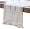 Runner da Tavola in Iuta Runner Tavolo in Lino di Macramè con Nappe per Naturale Retrò Bohémien Festa Matrimoni Decorazione Table Runner per Casa Cucina Sala da Pranzo (Stile 4, 30 x 275 cm)