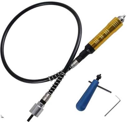 SUKITMISO Biegsame Welle Bohrfutter 6.5A, Flexible Welle 113cm Bohrwelle für Bohrmaschinenwelle, Bohrfutter Zubehör für Bohren, Gravieren, Fräsen, Schleifen