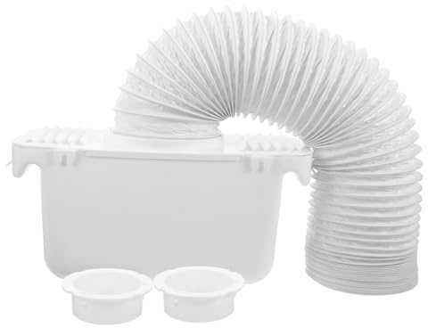 ERINGOGO Dryer Vent Connector Kit with Fine Dirt Filter and Water Collection for Drum Dryers and Clothes Plastic Hose White Indoor Exhaust Hose for Kitchen and Laundry Rooms