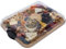 Planche à charcuterie couverte, plateau à charcuterie en bois avec couvercle, 38,1 x 27,9 cm, élégant plateau de service de cuisine, plat à fromage et à viande polyvalent pour les fêtes