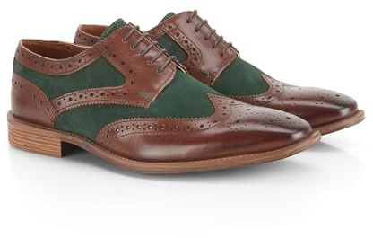 Catesby Spey Premium Leather Mens Shoes Brogues Lightweight Comfort Padded Wedding Formal Shoes for Men