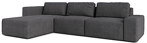 AXLIVING Couch XXL L Form Arkleton Ecksofa Groß Grau 360 cm Modern L