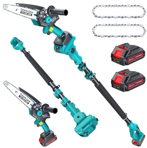 8 Electric Pole Saws for Tree Trimming, 1000W Brushless Motor