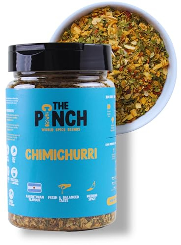 THE PINCH Chimichurri Épices argentines sans sel. Préparez une sauce chimichurri 100% naturelle pour barbecues, rôtis et brochettes de légumes. Un assaisonnement sain et facile à utiliser. 250g