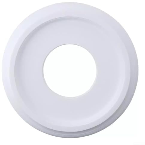 Besttoolifes Plafonnier médaillon 25 cm de diamètre en polyuréthane - Plaque décorative pour ventilateur de plafond - Blanc - Étanche - Amélioration de la maison