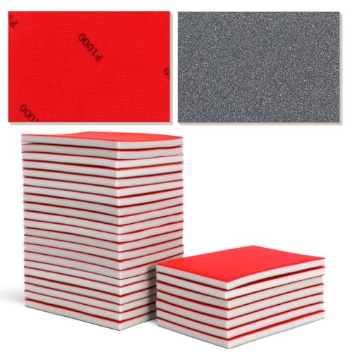28Pcs Sanding Sponge, 120-4000 Grit Sanding Blocks for Wood Metal Furniture | Sponge Sanding Pads, Foam Sanding Pads & Wet and Dry Sandpaper for Walls, Paint, DIY Crafts, Coarse to Fine Sandpaper Block