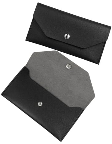 GARIOUANS 2 Stück Wiederverwendbare Budget Umschlag Geldbörse aus Pu-Leder Cash Envelope Wallet für Effektives Geldmanagement Kompakter Organizer mit Mehreren Fächern Elegantes Portemonnaie