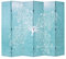 vidaXL Raumteiler klappbar 228x170cm Schmetterling Blau Paravent Trennwand