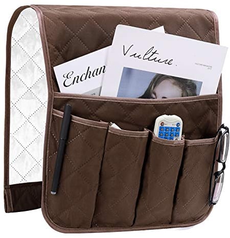 MaoXinTek Organizador de Reposabrazos para Sofá, Bolsillo Bandeja para Silla, Soporte de Bolsa de Almacenamiento de Tela para Sofá, Revistero para Mando a Distancia, Teléfono Móvil, Libro, lápiz