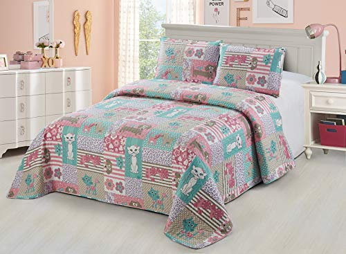 Better Home Style Kinder-/Jungen-/Kleinkind-Bettwäsche-Set mit Kissenbezug, 2-teilig Queen / Full Haustiere