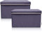 LIFENEY 2-Set Aufbewahrungsbox Kinder (37x25x21cm) I Aufbewahrungskorb für Kinderzimmer und Wohnbereich I Kinder Aufbewahrungskiste (Anthrazit)