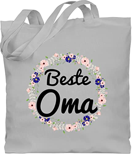 Baumwolltasche - Beste Oma Geschenk - Unisize - Hellgrau - geschenke für groseltern omas omi grandma bag an die kleinigkeit großmutter bester stoffbeutel 2022 tasche babci ist baumwolle der welt