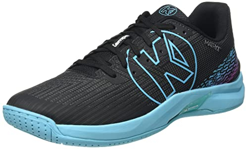 Kempa Herren Attack Two 2.0 Handballschuh, Schwarz/Aqua, 45.5 EU