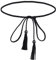 Boyiee Women's Thin Braided Belt Trendy Boho Thin Belt Waistband Tassel Braided Waist Belt for Women Dress(Black)