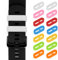 Cobee Uhrenarmband Schlaufe, Silikon Uhrenarmband Ringe 10 Stück schwarze Ersatz Uhrenarmband Schlaufen Uhrenarmband Halter Befestigungsringe Teile für Smart Sport Watch (20 mm, 7 Farben)