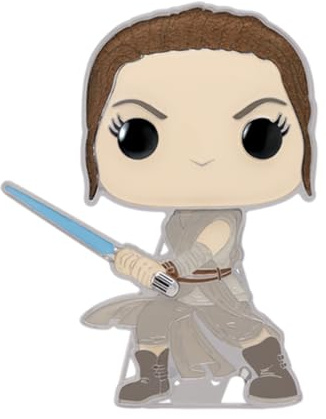 Funko Pop! Large Enamel Pin Star Wars: REY - Rey - Star Wars Enamel Pins - Cute Collectable Novelty Brooch - for Backpacks & Bags - Gift Idea - Official Merchandise - Movies Fans