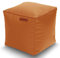 Green Bean Sitzhocker aus Kunstleder - Pouf mit EPS Perlen Füllung - 40 x 40 cm - perfekte Ergänzung zum Sitzsack - Sitzwürfel Sitzkissen Hocker Fußhocker - Cognac