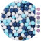EinsSein 1kg Bolas de Chocolate boda bautizo Mezcla blanco-azul claro-azul oscuro candy bar surtido choco corazones almendras caramelos bombones confeti - detalles boda para invitados regalos bautizo