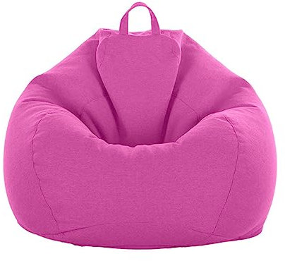 Mateju Pouf Poire Adulte et Enfants, Pouf Geant Chambre, Bean Bag Chair sans Remplissage, pour Grand Canapé, Chaise Longue Grande, Fauteuil de Salon pour Intérieur Extérieur (70x80cm,Rose)