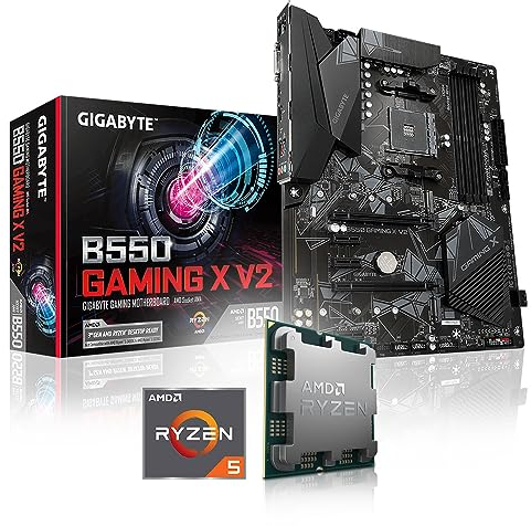 Memory PC Aufrüst-Kit Bundle AMD Ryzen 5 5600G 6X 3.9 GHz, 16 GB DDR4, Gigabyte B550 Gaming X V2, komplett fertig montiert inkl. Bios Update und getestet
