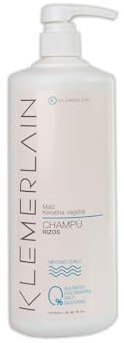 K KLEMERLAIN Shampoo für lockiges Haar. Geeignete lockige Methode. 89% Inhaltsstoffe natürlichen Ursprungs. Vegan. Ohne Sulfate. Silikonfrei - 1 Liter