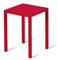 Mondo Viro Niedriger Hocker aus Metall Quatris Couchtisch für Garten (mittel - 32 x 32 cm, 45 h, rot)