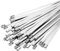 leaderss Stainless Steel Tie，Metal Cable Ties 100Pcs Width 7.9mm Stainless Steel Metal Cable Ties 100-1000mm Exhaust Wrap Coated Wires Locking Cable Ties(7.9x450mm)