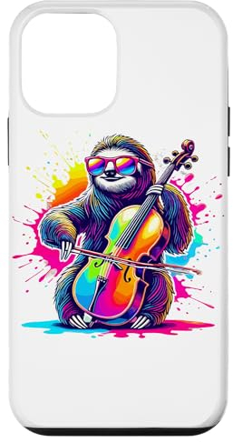 Hülle für iPhone 12 mini Splash Art Cellist Fauler Bär Faultiere Cello