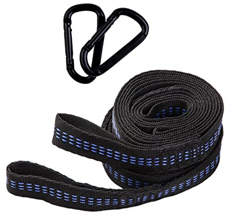 BESPORTBLE 1 Jeu Sangle de hamac hamacs Hammock hammac menagere jardigel hamac de Camping Chaise hamac Robuste Sangles de Suspension pour balançoire Sangle à Boucle Fixe pour hamac Polyester