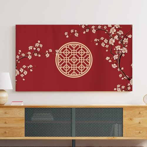 Couverture Anti-poussière De Tv De Peinture De Paysage, Couverture D'affichage De Tv De 22-75 Pouces à L'intérieur Lcd Led Protecteur D'écran De Tv Couverture De Moniteur Incurvée/p(Size:22IN,Color:B)