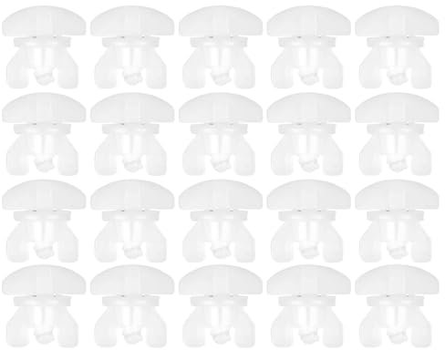 Btgghytr Vorhangschienen-Stopper aus PVC, Weiß, 20/40 Stück